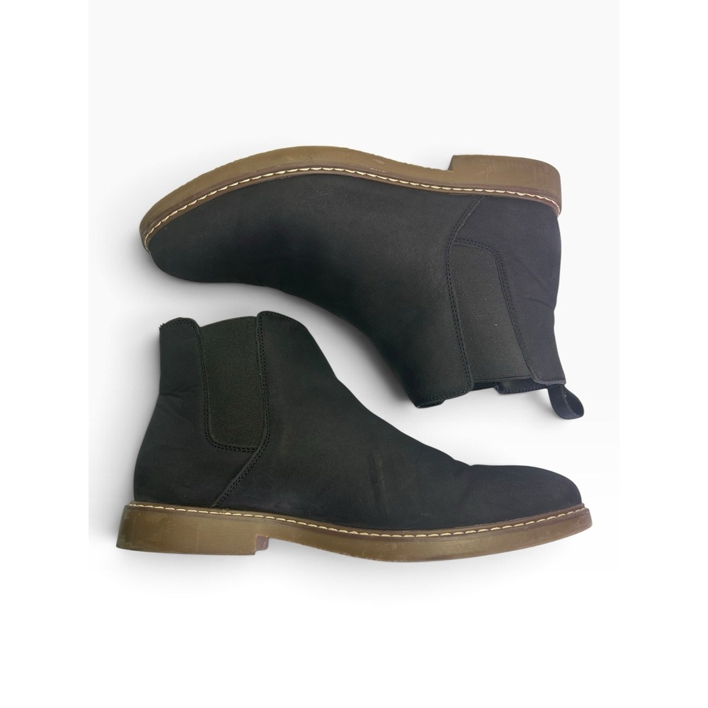 Sonoma Carsonn Mens Chelsea Boots Size 12 M Black Faux Suede Ankle Boot Casual - Picture 4 of 8